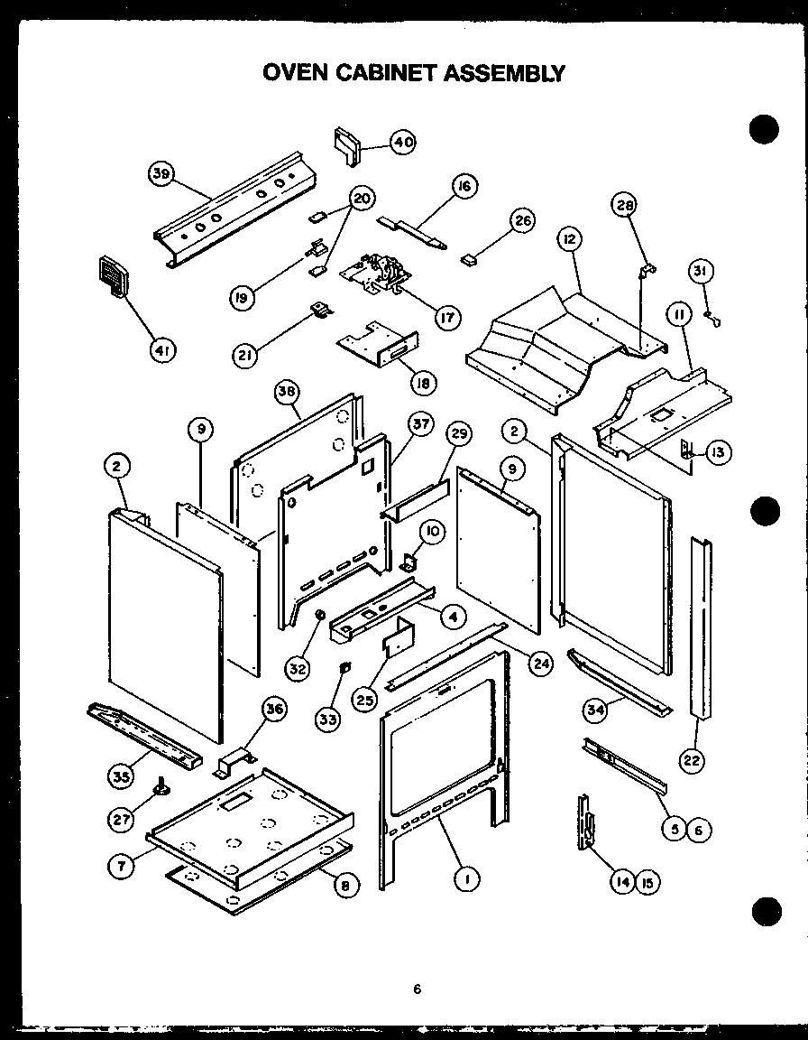 Oven cabinet assembly