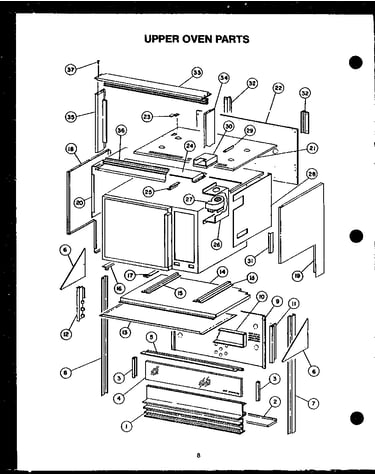 Upper oven parts