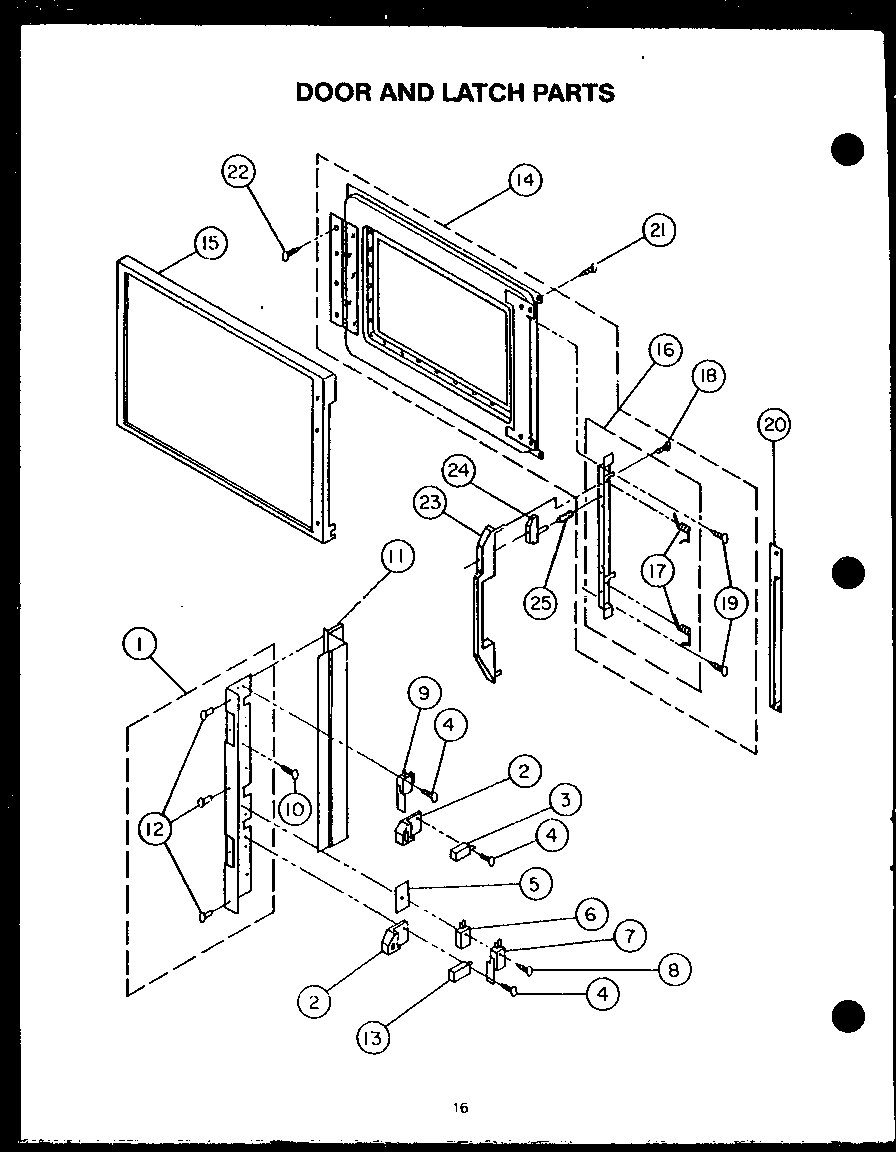 Door and latch parts