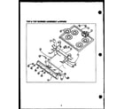Amana GBP26DB top and burner assembly with spark (gbk24fc) (sbk24fc) (gbk24aa0pu) (sbk24aa0pu) diagram