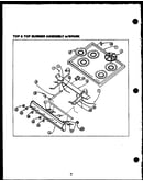 Top and burner assembly with spark (gbk24fc) (sbk24fc) (gbk24aa0pu) (sbk24aa0pu)