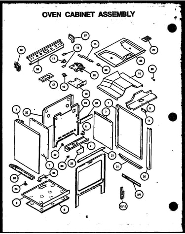 Oven cabinet assembly