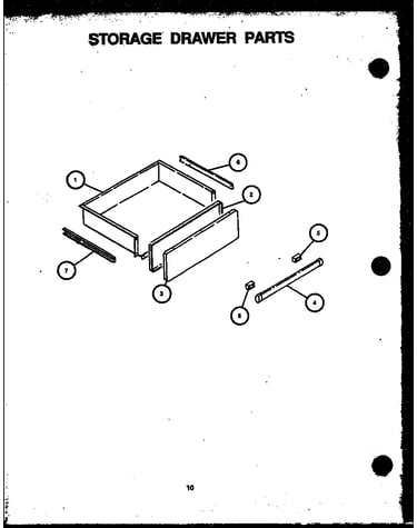 Storage drawer parts