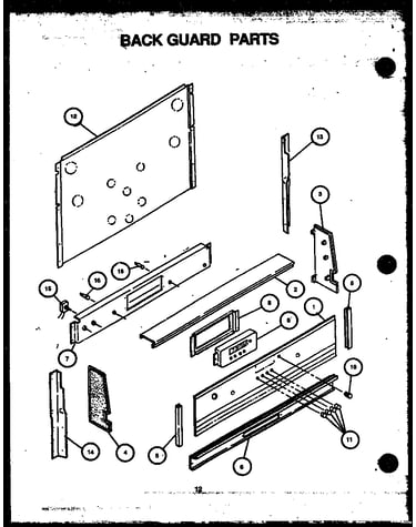 Back guard parts