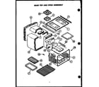 Caloric RHS353-OF main top/oven assembly diagram