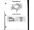 Caloric RHS353-OF storage drawer parts diagram