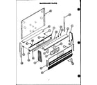 Caloric RHS365-OF backguard parts diagram