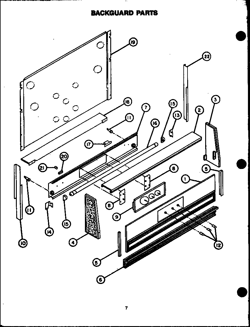Backguard parts