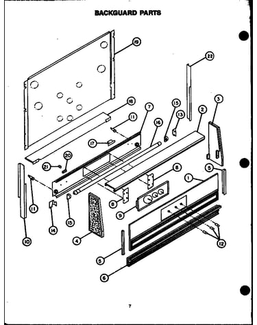Backguard parts