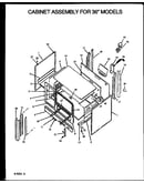 Cabinet assembly for 36" models (rbp29aaw/p1142384nw) (rbp29aal/p1142384nl) (rbk29aal/p1142383nl) (rbk29aaw/p1142383nw) (rbk28fgw/p1142379nw) (rbk28fgl/p1142379nl)