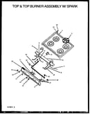 Top & top burner assembly w/ spark (rbk22aal/p1142355nl) (rbk22aaw/p1142355nw) (rbk24aal/p1142356nl) (rbk24aaw/p1142356nw) (rbk26aaw/p1142334nw) (rbk26aal/p1142334nl) (rbk26aal/p1142345nl) (rbk26aaw/p1142345nw) (rbk26cbl/p1142336nl) (rbk26cbw/p1142336nw)