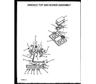 Caloric RBK22AAW-P1142355NW griddle top and burner assembly (rbk28fgw/p1142379nw) (rbk28fgl/p1142379nl) diagram