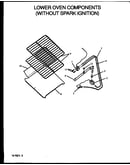 Lower oven components (w/ spark ignition) (rbl22aaw/p1142716nw) (rbl22aal/p1142716nl) (rbp22aaw/p1142331nw) (rbp22aal/p1142331nl) (rbp24aaw/p1142332nw) (rbp24aal/p1142332nl) (rbl26aaw/p1142717nw) (rbl26aal/p1142717nl) (rbp26aaw/p1142333nw) (rbp26aal/p1142