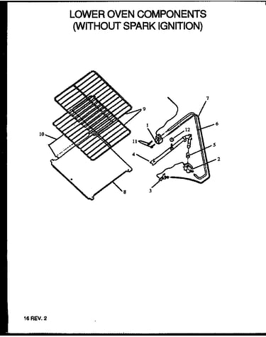Lower oven components (w/ spark ignition) (rbl22aaw/p1142716nw) (rbl22aal/p1142716nl) (rbp22aaw/p1142331nw) (rbp22aal/p1142331nl) (rbp24aaw/p1142332nw) (rbp24aal/p1142332nl) (rbl26aaw/p1142717nw) (rbl26aal/p1142717nl) (rbp26aaw/p1142333nw) (rbp26aal/p1142