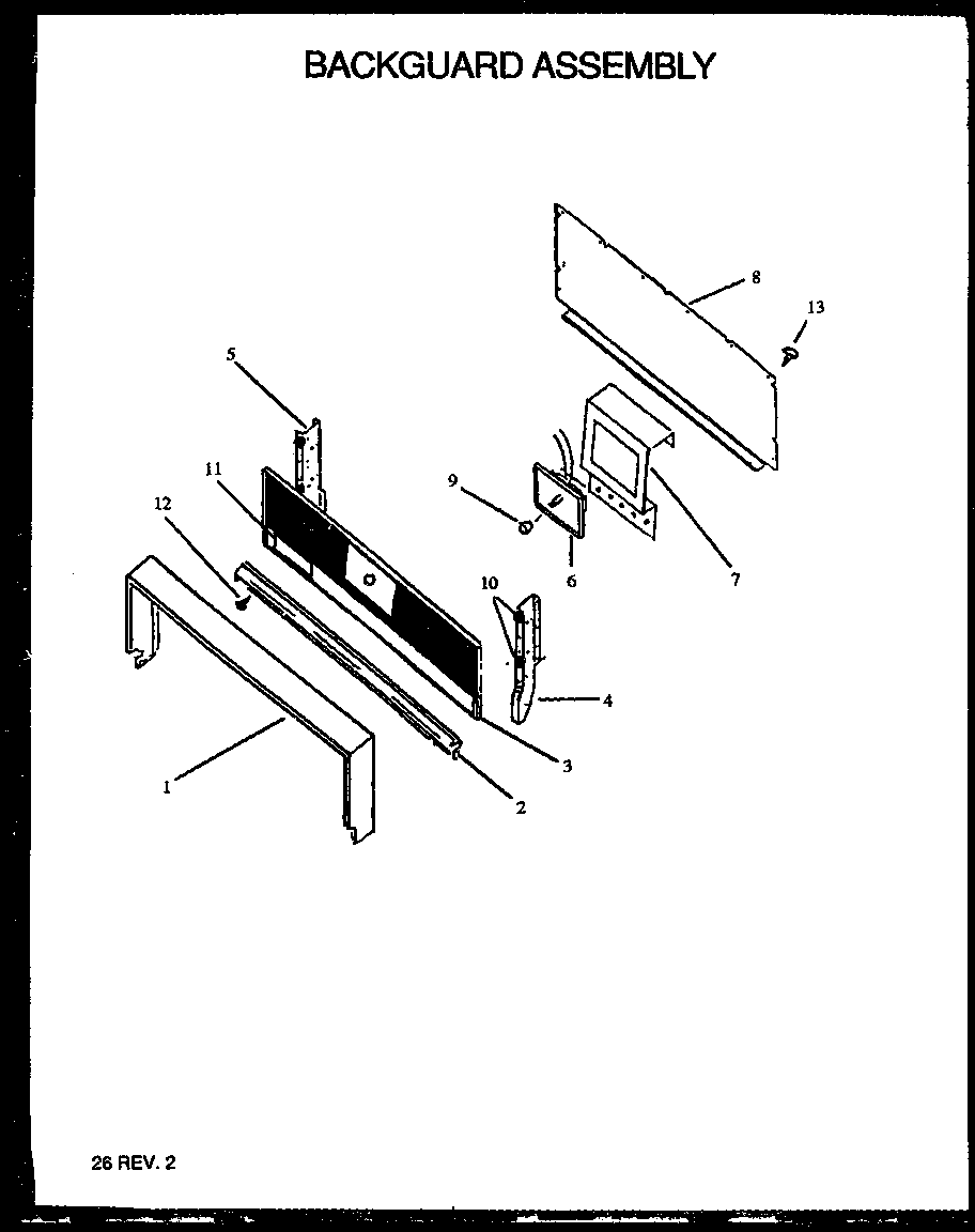 BACKGUARD ASSEMBLY (RBP26CBL/P1142335NL) (RBP26CBW/P1142335NW) (RBP26CBW/P1142348NW) (RBP26CBL/P1142348NL) (RBK26CBL/P1142336NL) (RBK26CBW/P1142336NW) (RBK26CBL/P1142346NL) (RBK26CBW/P1142346NW) (RBK28FGW/P1142379NW) (RBK28FGL/P1142379NL)