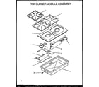 Modern Maid XST329/P1132274N top burner module assembly (xst111uw/p113256nw) diagram