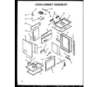Modern Maid XST111UW/P113256NW oven cabinet assembly (phu186nb/p1131810n) (phu186nww/p1131811n) diagram