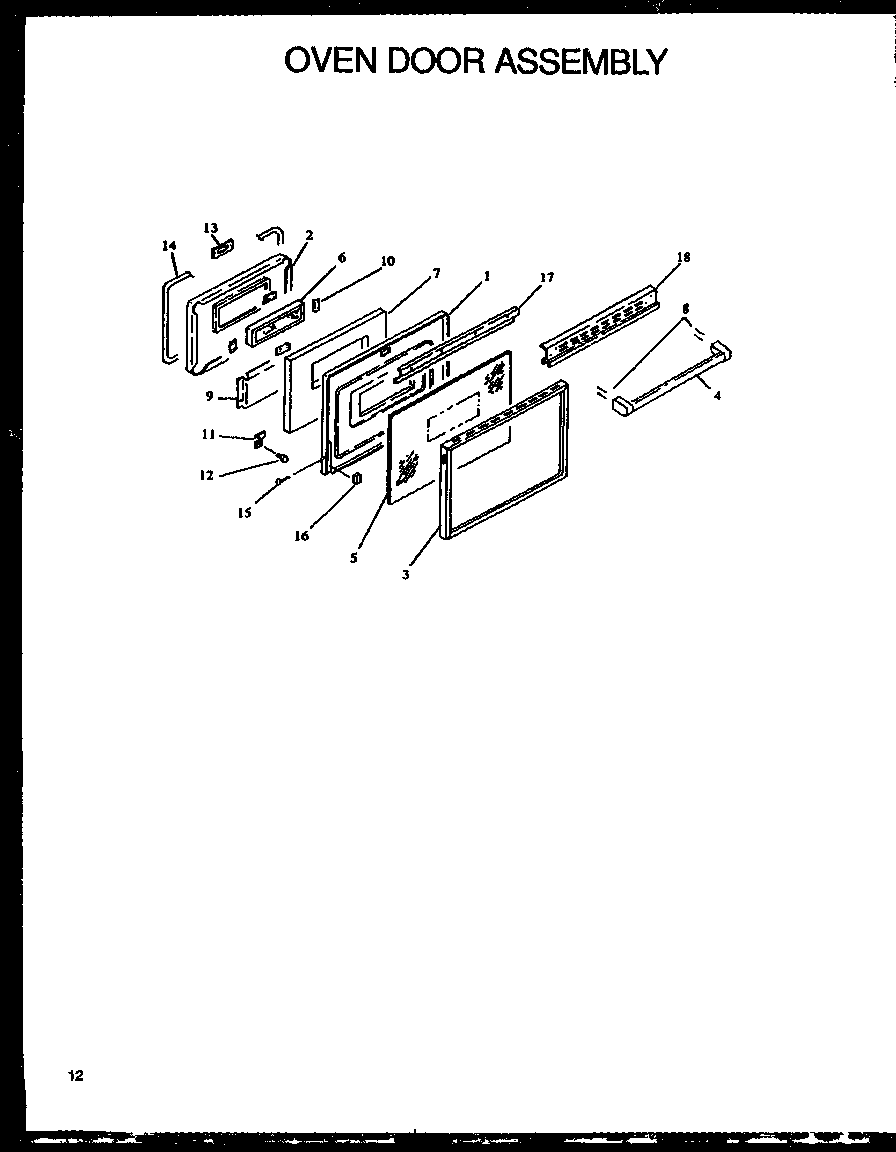 OVEN DOOR ASSEMBLY (PHU186NB/P1131810N) (PHU186NWW/P1131811N)