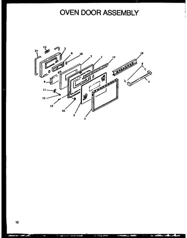 Oven door assembly (phu186nb/p1131810n) (phu186nww/p1131811n)