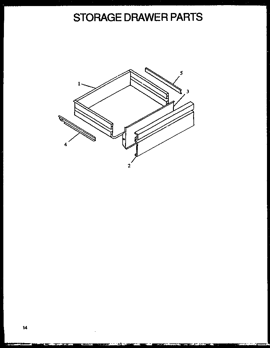 Storage drawer parts (phu186nb/p1131810n) (phu186nww/p1131811n)
