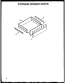 Storage drawer parts (phu186nb/p1131810n) (phu186nww/p1131811n)