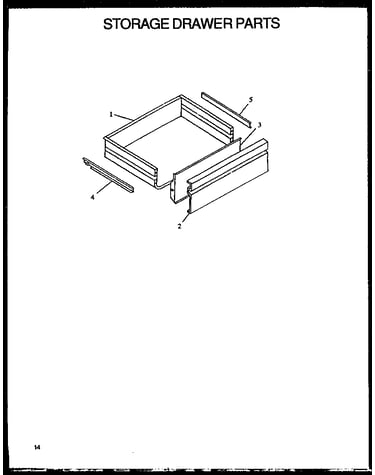Storage drawer parts (phu186nb/p1131810n) (phu186nww/p1131811n)