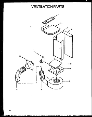 Ventilation parts (phu186nb/p1131810n) (phu186nww/p1131811n)