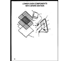 Caloric RLS399 lower oven components with spark ignition diagram