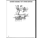 Caloric RLS669 burner assembly with spark ignition (rms399) diagram