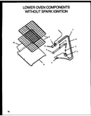 Lower oven components without spark ignition (rls640) (rms640) (rls661) (rms661) (rls664) (rms664)