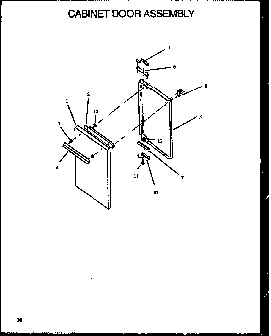 CABINET DOOR ASSEMBLY (RLS640) (RMS640) (RLS661) (RMS661) (RLS666) (RMS666)