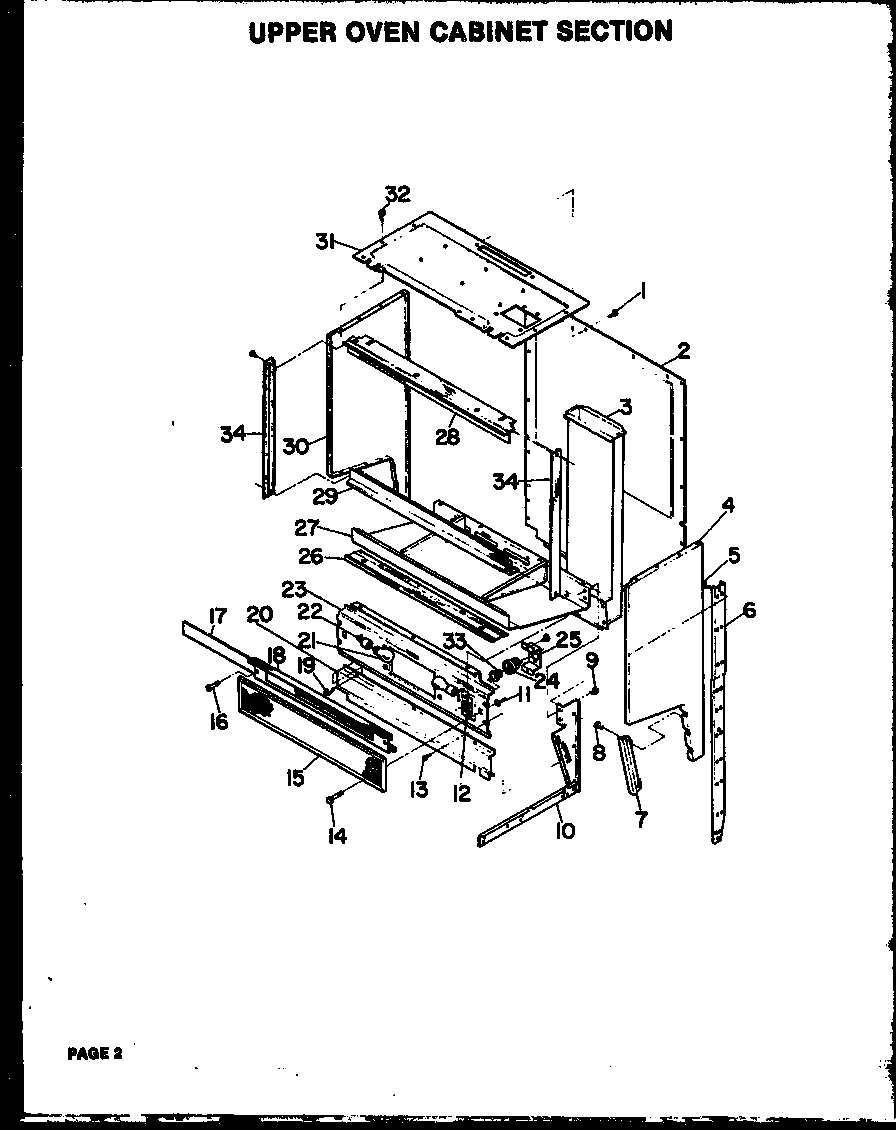 Upper oven cabinet section (qmd-810) (qmd-800)