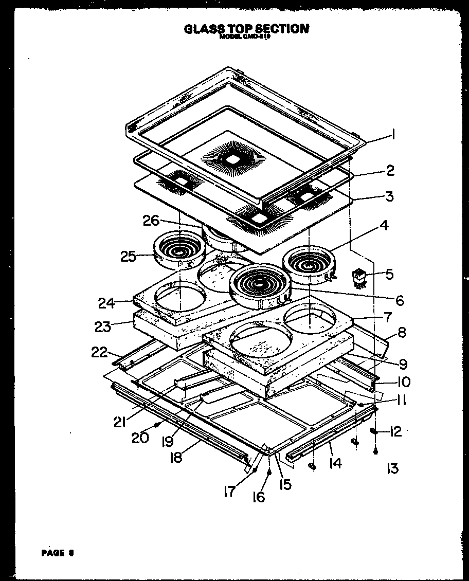 Glass top section (qmd-810)