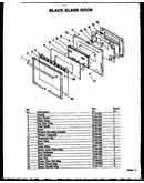 Black glass door (qmd-810) (qmd-800)