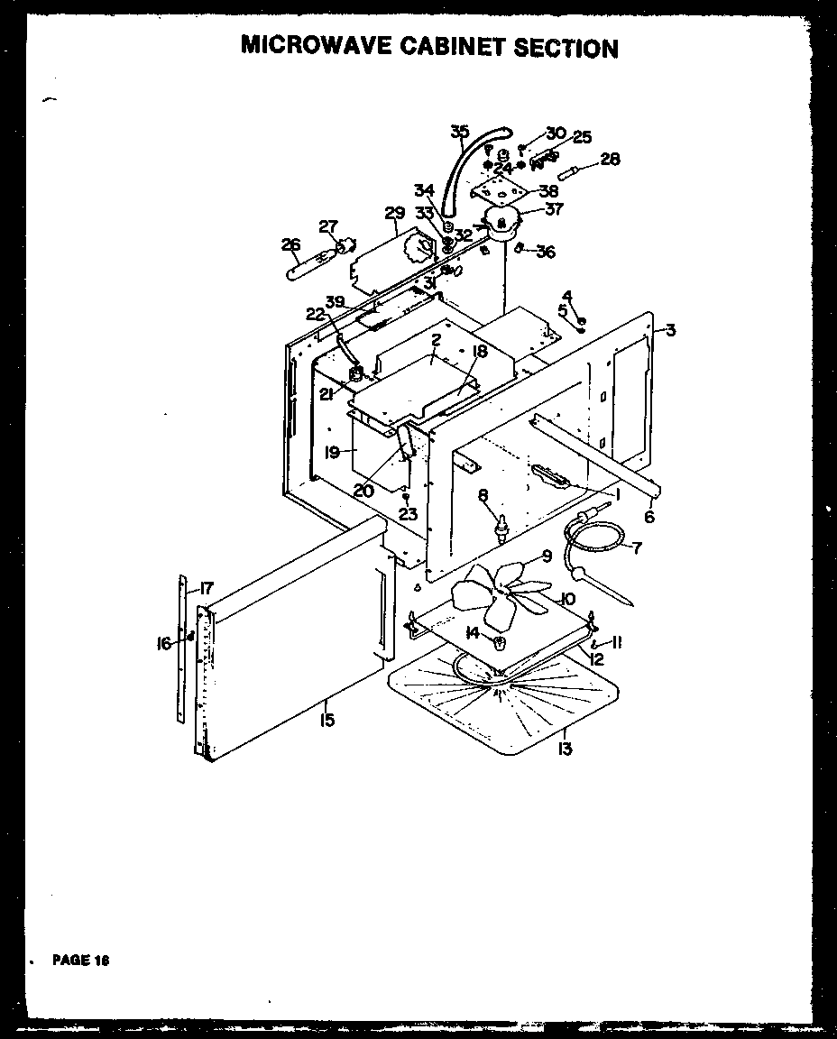 Microwave cabinet section (qmd-810) (qmd-800)