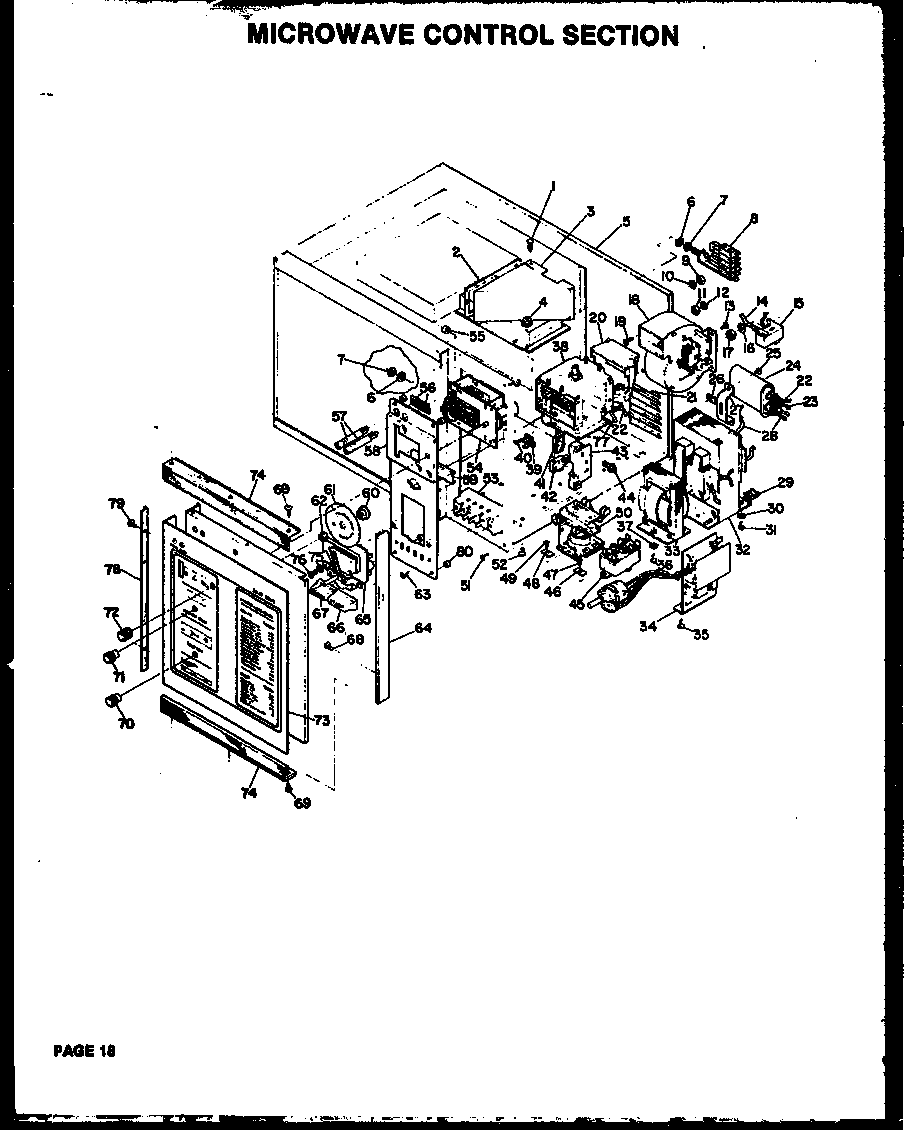 Microwave control section (qmd-810) (qmd-800)