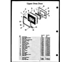 Modern Maid LKI721 upper oven door (lki721) (dki721) diagram