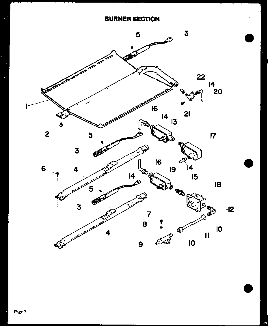 Burner section