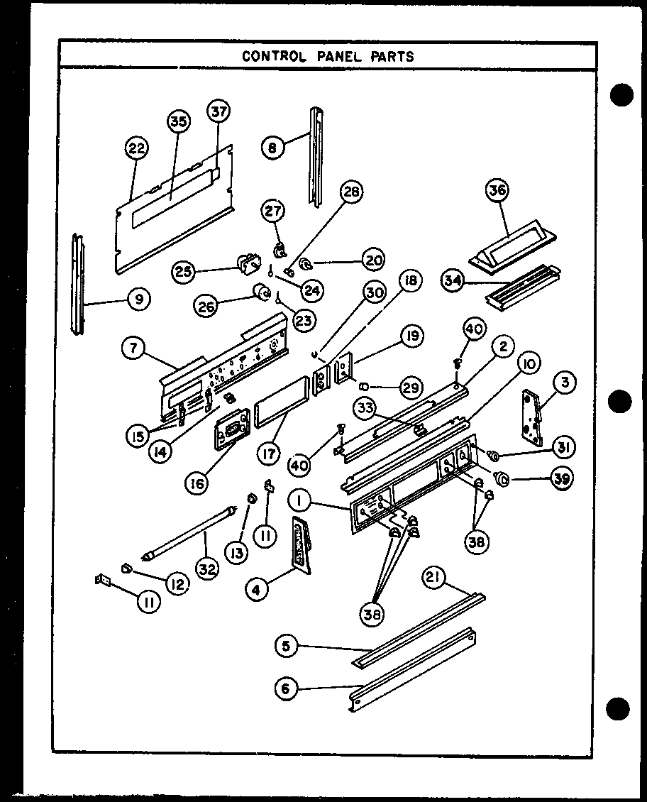 Control panel parts