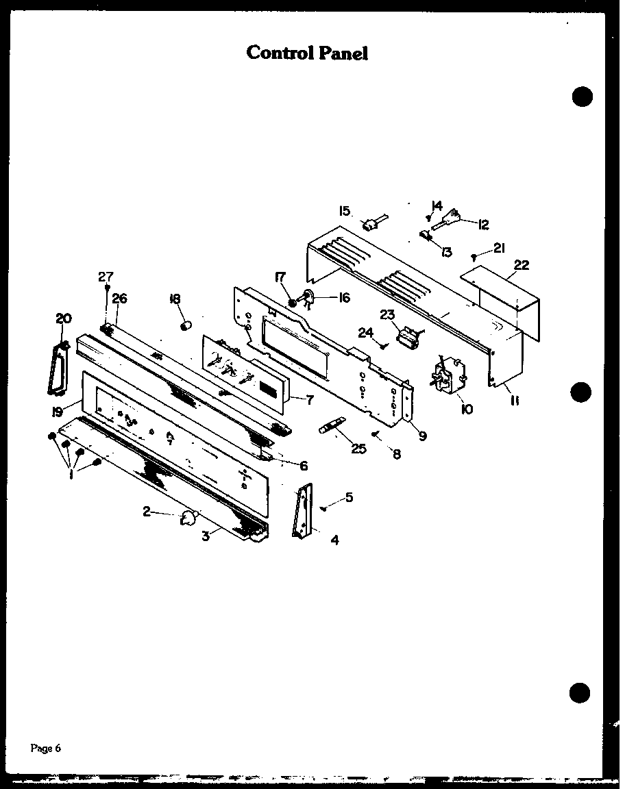 Control panel section