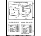 Caloric RWS212 oven and broiler door parts rws-rxs diagram