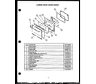Caloric RYD249 lower oven door parts diagram