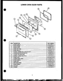 Lower oven door parts