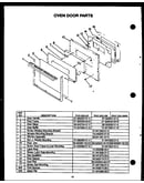 Oven door parts