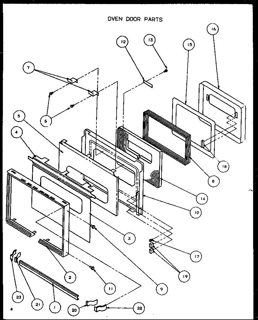 OVEN DOOR PARTS