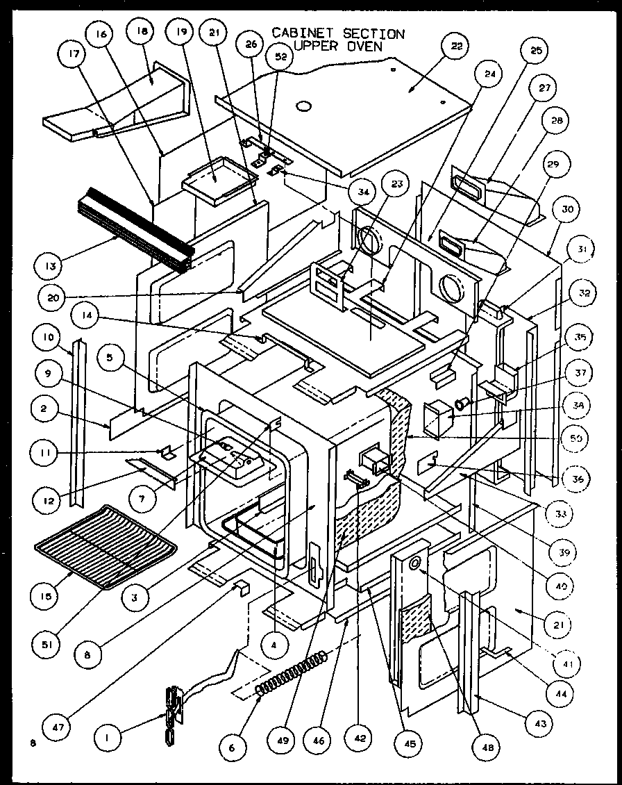 CABINET SECTION UPPER OVEN