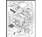 Amana AO27DG-P1113405S cabinet section upper oven diagram