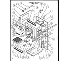 Amana AO27DG-P1113401S cabinet section lower oven diagram