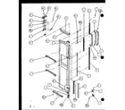 Amana SXDE25J-P7870128W freezer door (sxde25j/p7870101w) (sxde25jp/p7870102w) (sxde25jb/p7870127w) (sxde25j/p7870128w) (sxde25jp/p7870129w) (sxde25jb/p7870130w) diagram