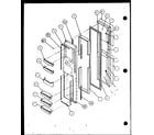 Amana SXDE25J-P7870128W freezer door (sxde25j/p7870101w) (sxde25jp/p7870102w) (sxde25jb/p7870127w) (sxde25j/p7870128w) (sxde25jp/p7870129w) (sxde25jb/p7870130w) diagram